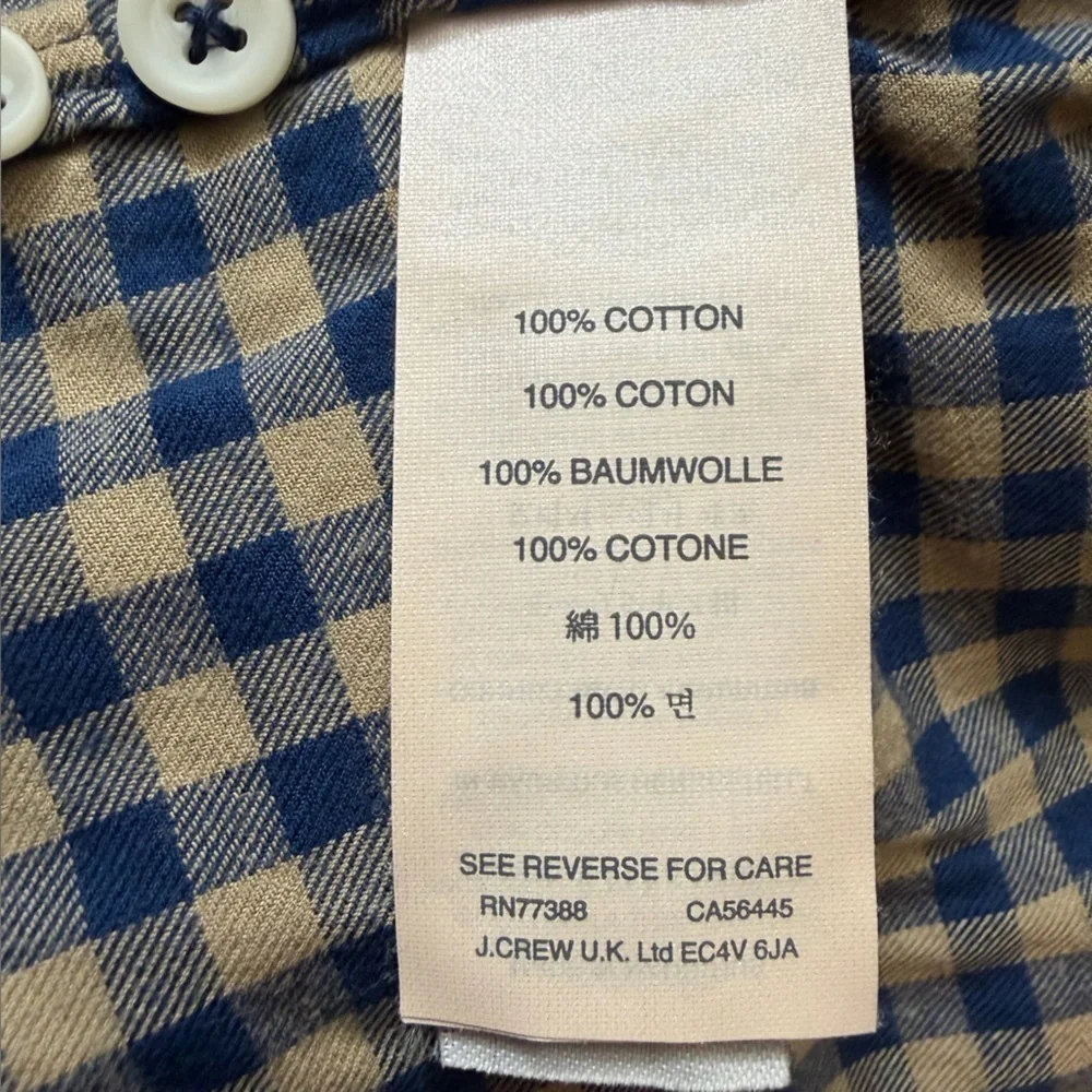 J. Crew Slim Fit Gingham Check Shirt